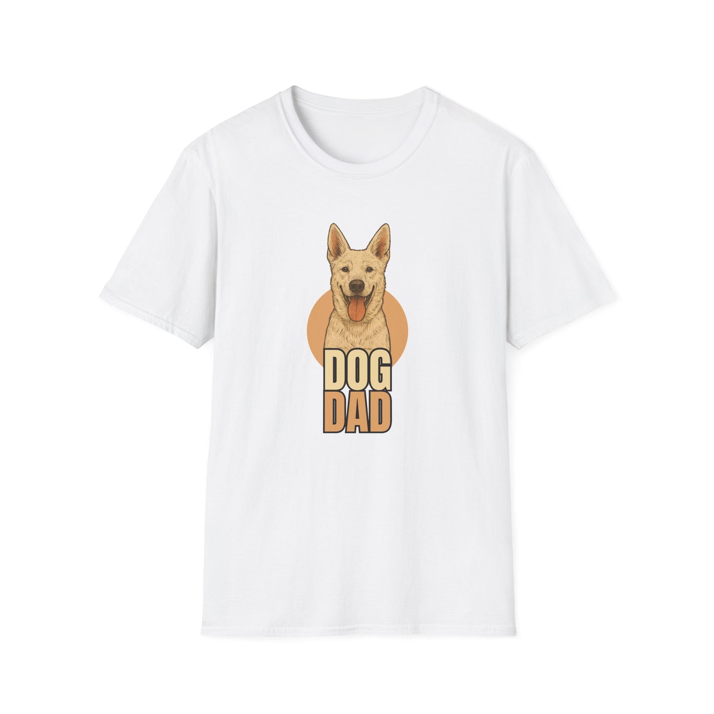 White Swiss Shepherd Dog Dad T-shirt - Custom Matching T-shirts for Pet Lovers