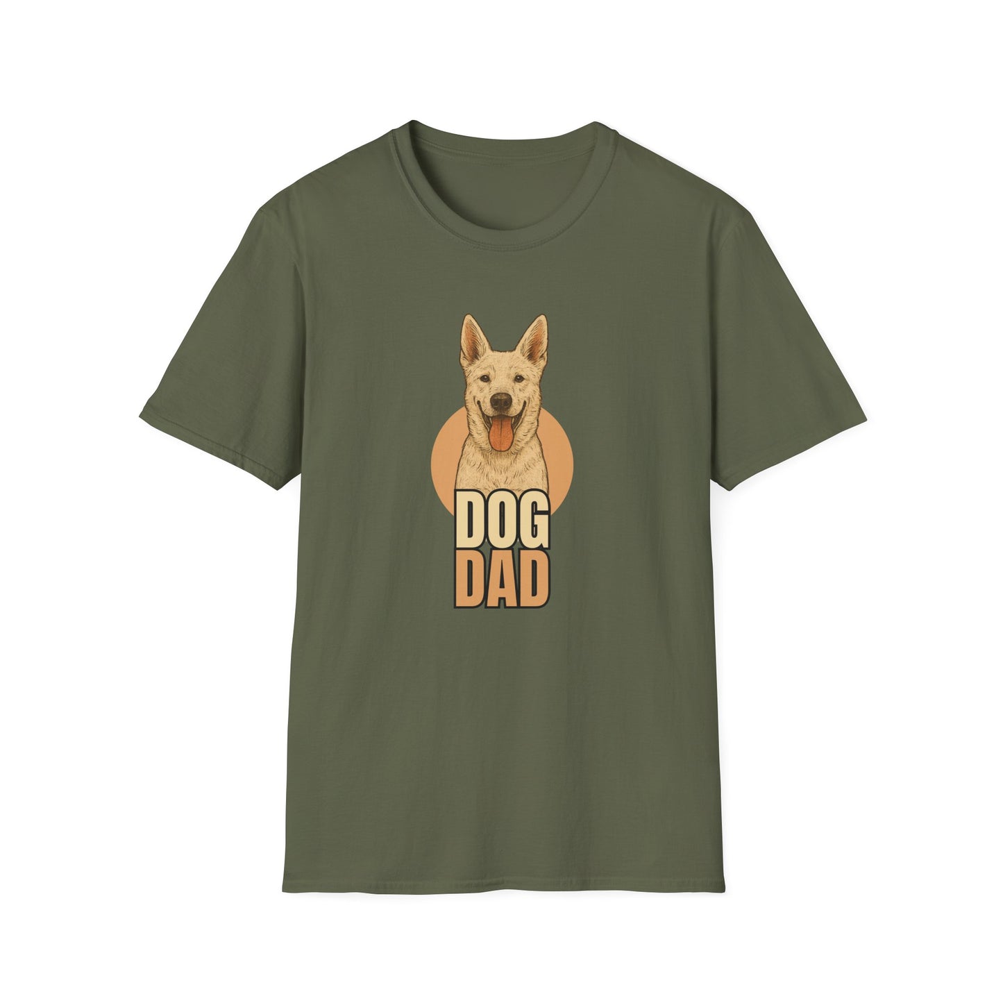 White Swiss Shepherd Dog Dad T-shirt - Custom Matching T-shirts for Pet Lovers